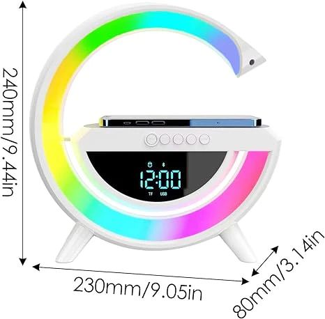 Digital Led Wireless Charger Speaker    سماعة شحن لاسلكي رقمية مزودة بشاشة LED