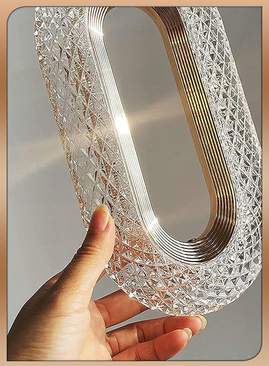 Elegant Crystal Touch Lamp with USB Recharge & Dimmable LED Light