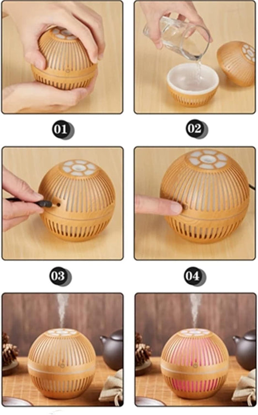 Wtrtr 150ml Ultrasonic Essential Oil Diffuser 7 Color Light