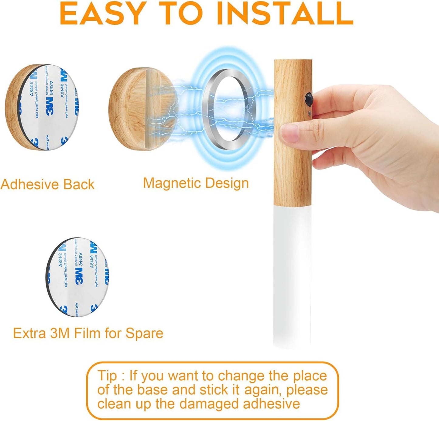 Rechargeable Induction Wall Lamp    مصباح جداري بالتحفيز قابل لإعادة الشحن