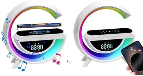 Digital Led Wireless Charger Speaker    سماعة شحن لاسلكي رقمية مزودة بشاشة LED