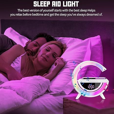 Digital Led Wireless Charger Speaker    سماعة شحن لاسلكي رقمية مزودة بشاشة LED