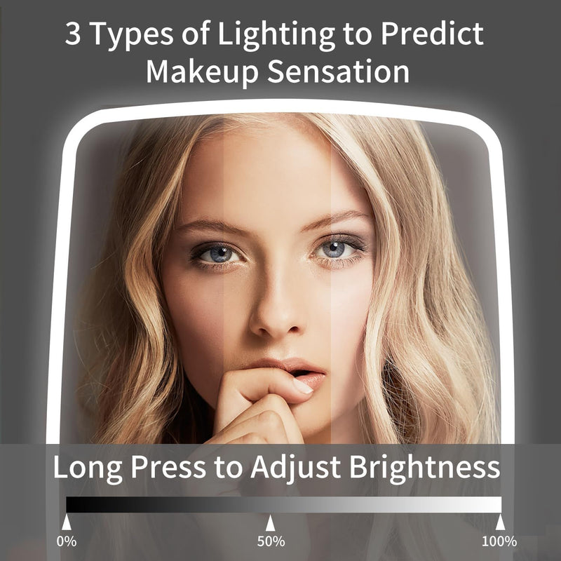 Smart Touch LED Makeup Mirror    بإضاءة LED قابلة للشحن والتعديل