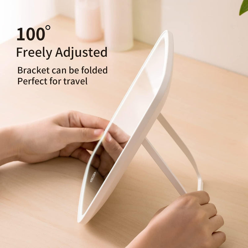 Smart Touch LED Makeup Mirror    بإضاءة LED قابلة للشحن والتعديل