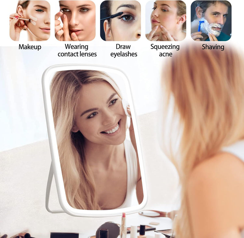 Smart Touch LED Makeup Mirror    بإضاءة LED قابلة للشحن والتعديل