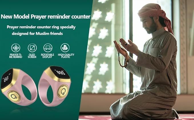 1. Digital Zikr Ring – Count Your Blessings with Ease  خاتم الذكر الرقمي – عد نعم الله بسهولة